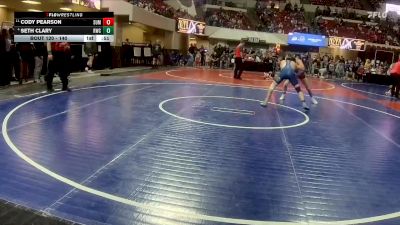 140 lbs Cons. Semi - Seth Clary, Ronan Wrestling Club vs Cody Pearson, Montana Disciples
