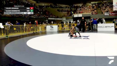 Intermediate Boys - 53 lbs 5th Place Match - Alijah Robinette, Team Arcata Wrestling Club vs Caleb Johnson, RBWC (Rancho Bernardo Wrestling Club)