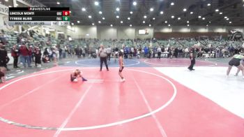 65 lbs Semifinal - Lincoln Monti, Grizzly Express WC vs Tyrese Bliss, Fallon Outlaws WC
