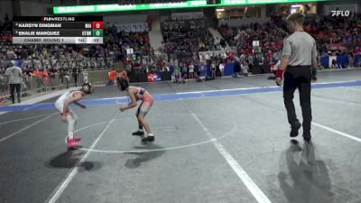 60 lbs Champ. Round 1 - Karsyn Dingman, Maize vs Enalie Marquez, U Town Hammers Wrestling