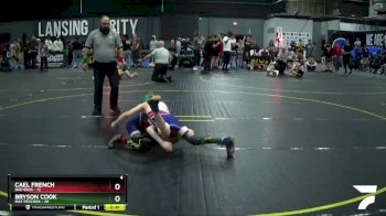 70 lbs Round 1 (4 Team) - Bryson Cook, Mat Psychos vs Cael French, Bad Bass