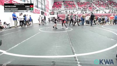 120 lbs 3rd Place - Tavyon Clark, Del City Little League Wrestling vs Beaux Gasaway, Henryetta Knights Wrestling Club