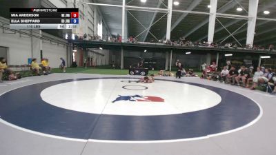110 lbs Mia Anderson, Nebraska vs Ella Sheppard, South Carolina