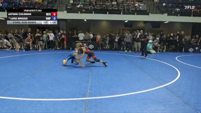 96 lbs Cons. Sub-semis - Jayden Coleman, Well Trained vs Luke Briggs, Rampage
