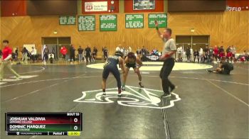 125 lbs Quarterfinal - Dominic Marquez, Cuesta College vs Joshuah Valdivia, Lemoore College