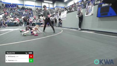 40 lbs Round Of 16 - Jericho Williams, Lions Wrestling Academy vs Ethan Harms, Noble Takedown Club