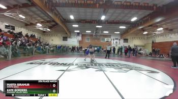 Girls 122 lbs 5th Place Match - Marta Giramur, Shasta Girls vs Kate Borders, Pleasant Valley Girls