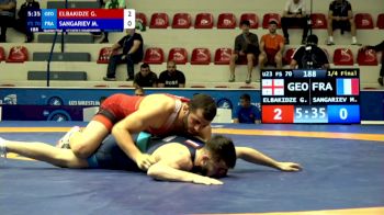 70 kg 1/4 Final - Giorgi Elbakidze, Georgia vs Moukhammad Amin Rouslanovitch Sangariev, France