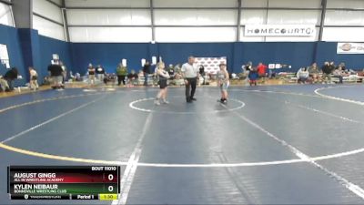 105 lbs Round 5 - Kylen Neibaur, Bonneville Wrestling Club vs August Gingg, All In Wrestling Academy