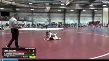 157 lbs Cons. Round 2 - Cameron Wooldridge, Norwich University vs Jake Deguire, Springfield College