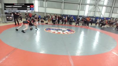 108 lbs Semis - Audrey Lensegrav, Askeo International Mat Club vs Sophia Garza, Scrap Yard Garage Wrestling