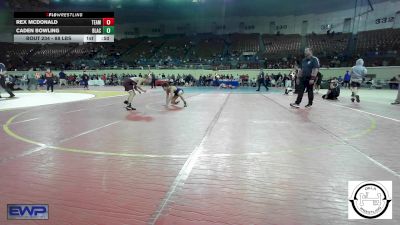 88 lbs Consi Of 4 - Rex McDonald, Team Tulsa Wrestling Club vs Caden Bowling, Blackwell