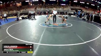 100 lbs Champ. Round 2 - Hayle Peck, Palmetto Ridge High School vs Joslyn Johnson, Flagler Wrestling Club