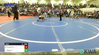 90 lbs Consi Of 8 #2 - Michael Evans III, Tulsa Blue T Panthers vs Logan Sligar, Pin-King All Stars