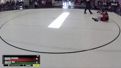 123 lbs Cons. Round 2 - Binaya Rai, Nebraska vs Quinn Zegers, Nebraska