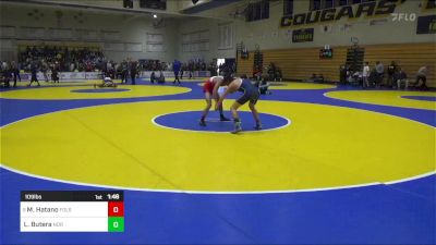 109 lbs Round Of 32 - Mas Hatano, Folsom vs Luca Butera, Norwin (PA)