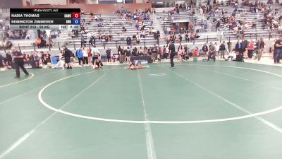 55 kg Champ. Rd Of 32 - Nadia Thomas, Cardinal WC vs Remington Zimmerer, Ascent Wrestling Academy