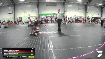 53 lbs Round 3 (4 Team) - Braxtin Harvey, Storm Wrestling vs Abel Wesolowski, Glasgow Wrestling