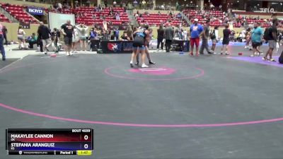 148-155 lbs Semifinal - Makaylee Cannon, OK vs Stefania Aranguiz, KS