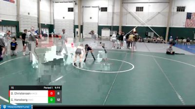 70 lbs Round 6 (8 Team) - Charlie Haneborg, Midwest Destroyers vs Drake Christensen, Kearney Matcats - Blue