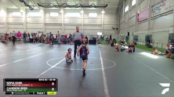 36-40 lbs Round 1 - Cameron Reed, Revolution Elite vs Sofia Husk, Felix Wrestling Academy