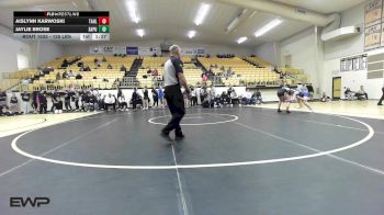 125 lbs Rr Rnd 1 - Aislynn Karwoski, Tahlequah Girls HS vs Jaylie Brose, Sapulpa HS Girls