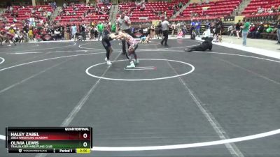 90 lbs Quarterfinal - Haley Zabel, Juic3 Wrestling Academy vs Olivia Lewis, Trailblazer Wrestling Club