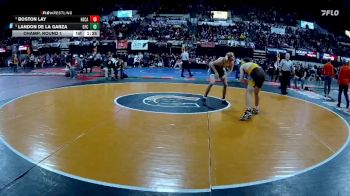 AA - 144 lbs Champ. Round 1 - Boston Lay, Helena Capital vs Landon De La Garza, Great Falls CMR