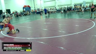 144 lbs Round 4 (16 Team) - Mason Rider, S.E.O. Wrestling Club- Team Red vs Benjamin Bouaphakeo, Nebraska Green Machine (Dev B)