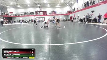 157 lbs Cons. Round 2 - Maddox Campbell, Jamestown (N.D.) vs Fernando Lopez, Ashland
