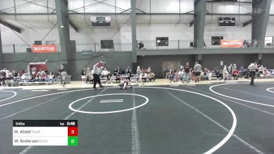 54 lbs Semifinal - Mika Abeel, Team Aggression vs Walker Anderson, Nyssa Mat Club