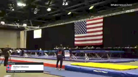 Kaitlyn Siksnius - Tumbling, CAVU - 2021 USA Gymnastics Championships