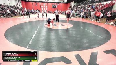 215 lbs Champ. Round 2 - Peter Escamilla, Niles (NOTRE DAME) vs Tommy McNeil, Crystal Lake (CENTRAL)