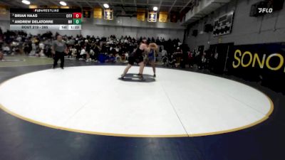 285 lbs Quarterfinal - Brian Haas, Bell Gardens vs Andrew DeLaTorre, Moreno Valley