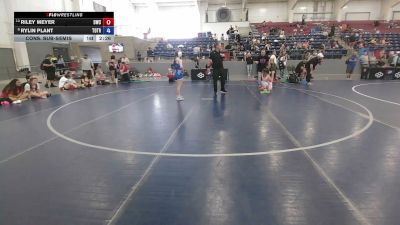 110 lbs Cons. Sub-semis - Riley Meyer, Diamondville Wrestling Club vs Rylin Plant, Top Of The Rock Wrestling