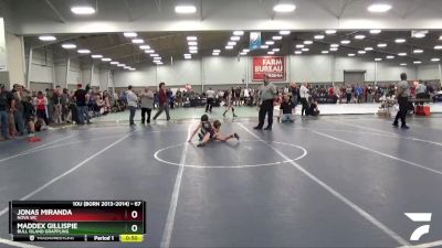 67 lbs Cons. Round 1 - Maddex Gillispie, Bull Island Grappling vs Jonas Miranda, Nova WC