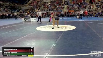 124 lbs Champ. Round 1 - Kassidi Monroe, Bismarck vs Jazmyn Ybarra, Carrington