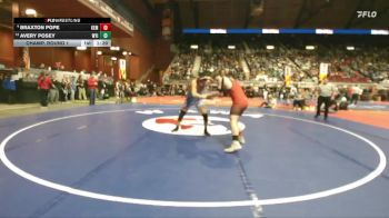 2A-175 lbs Champ. Round 1 - Avery Posey, Wyoming Indian vs Braxton Pope, Kemmerer