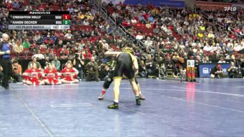 1A-175 lbs 1st Place Match - Kanen Decker, Wapsie Valley vs Creighton Kelly, West Hancock, Britt