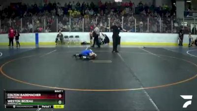 61 lbs Semifinal - Colton Rademacher, Mid Mitten WC vs Weston Bezeau, Dansville WC