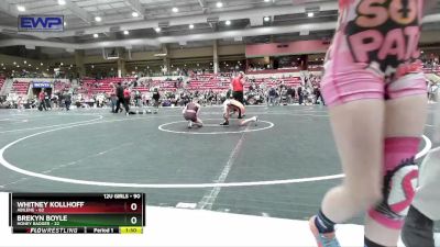 90 lbs Quarterfinal - Whitney Kollhoff, Abilene vs Brekyn Boyle, Honey Badger