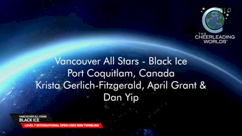 Vancouver All Stars - Black Ice [2025 L7 International Open Coed Non Tumbling Semis] 2025 The Cheerleading Worlds