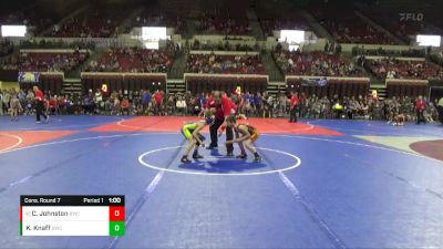 65 lbs Cons. Round 7 - Cameron Johnston, Butte Wrestling Club vs Kase Knaff, Shepherd Wrestling Club