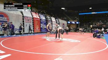 285 Class 1 lbs Quarterfinal - Ace Harper, Palmyra vs Ruger Johnson, South Harrison