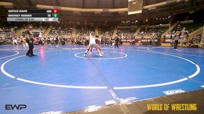 102 lbs Consi Of 8 #2 - Justice Davis, Lady Outlaw Wrestling Academy vs Whitney Hensen, The Dealership