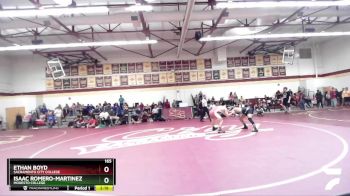 165 lbs 1st Place Match - Ethan Boyd, Sacramento City College vs Isaac Romero-Martinez, Modesto College