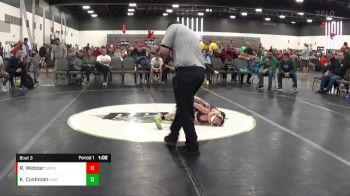 55 lbs Quarterfinals (8 Team) - Kameron Cushman, Roundtree Wrestling Academy vs Ronin Webber, Beast Mode