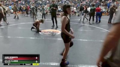 90 lbs Cons. Round 3 - Kylyn Clarke, Tech Fall vs Jase Roberts, Dixie Hornets