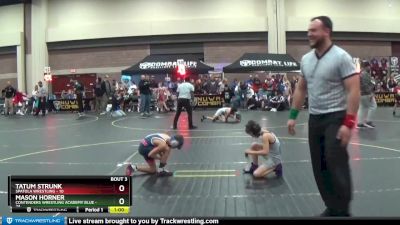 60 lbs Round 2 (4 Team) - Tatum Strunk, Spatola Wrestling vs Mason Horner, Contenders Wrestling Academy Blue