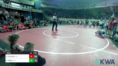 80 lbs Rr Rnd 1 - Gage Vincent, Lions Wrestling Academy vs Elias Allen, Piedmont